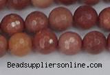 COP443 15.5 inches 8mm faceted round African blood jasper beads