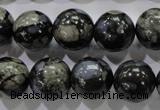 COP456 15.5 inches 14mm round natural grey opal gemstone beads