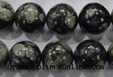 COP457 15.5 inches 16mm round natural grey opal gemstone beads