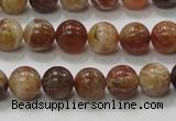 COP502 15.5 inches 10mm round natural red opal gemstone beads