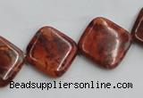 COP528 15.5 inches 18*18mm diamond red opal gemstone beads wholesale