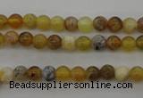 COP586 15.5 inches 4mm round natural yellow & green opal beads