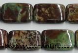 COP611 15.5 inches 18*25mm rectangle green opal gemstone beads