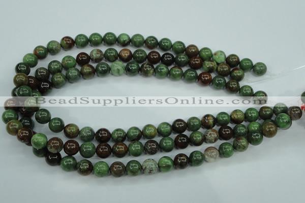 COP653 15.5 inches 10mm round green opal gemstone beads wholesale