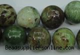 COP655 15.5 inches 14mm round green opal gemstone beads