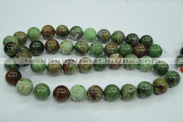 COP657 15.5 inches 18mm round green opal gemstone beads wholesale