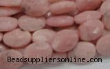 COP71 15.5 inches 10*14mm faceted oval natural pink opal beads