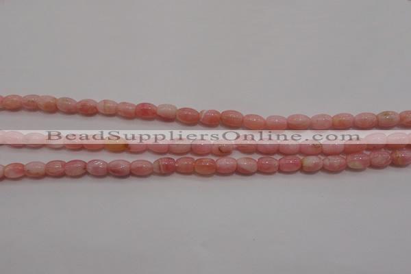 COP85 15.5 inches 4*6mm drum natural pink opal gemstone beads