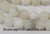 COP903 15.5 inches 12mm round natural white opal gemstone beads