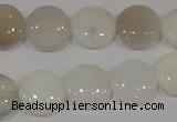 COP905 15.5 inches 14mm flat round natural white opal gemstone beads