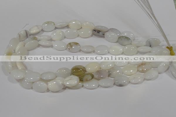 COP907 15.5 inches 13*18mm oval natural white opal gemstone beads