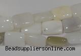 COP913 15.5 inches 12*16mm rectangle natural white opal gemstone beads