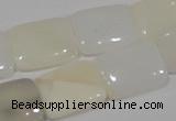 COP915 15.5 inches 15*20mm rectangle natural white opal gemstone beads