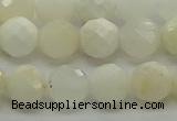 COP932 15.5 inches 8mm faceted round white opal gemstone beads