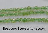 COQ11 16 inches 6mm faceted round dyed olive quartz beads wholesale