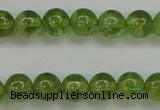 COQ203 15.5 inches 6mm - 7mm round natural olive quartz beads