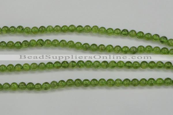 COQ203 15.5 inches 6mm - 7mm round natural olive quartz beads