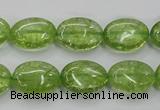 COQ24 16 inches 12*16mm oval dyed olive quartz beads wholesale