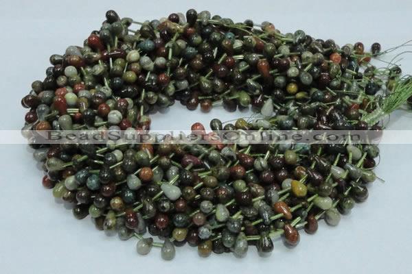 COS02 15.5 inches 6*10mm teardrop ocean stone beads wholesale