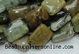 COS08 15.5 inches 12*16mm rectangle ocean stone beads wholesale