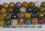 COS200 15.5 inches 4mm faceted round ocean jasper beads