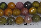 COS202 15.5 inches 8mm faceted round ocean jasper beads