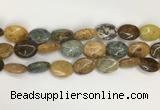 COS258 15.5 inches 10*14mm oval ocean stone beads wholesale