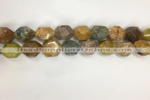 COS270 13*18mm - 15*20mm faceted nuggets ocean stone beads