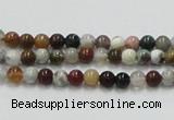 COS37 15.5 inches 4mm round ocean stone beads wholesale