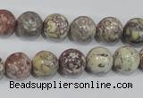 COT03 15.5 inches 12mm round osmanthus stone beads wholesale