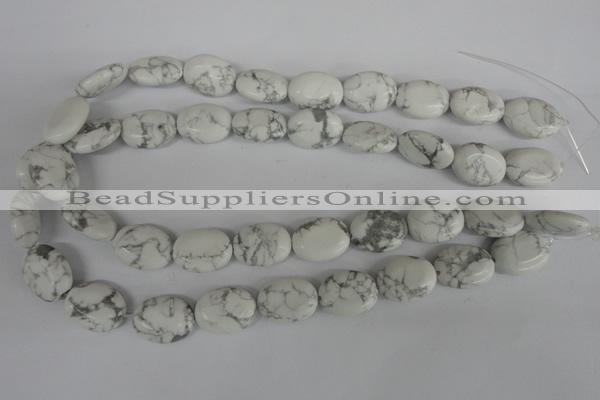 COV155 15.5 inches 15*20mm oval white howlite beads wholesale