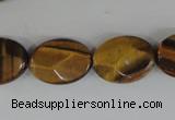 COV180 15.5 inches 13*18mm faceted oval yellow tiger eye beads wholesale