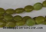 COV28 15.5 inches 8*10mm oval Korean jade gemstone beads wholesale