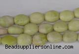 COV29 15.5 inches 8*10mm oval lemon jade gemstone beads wholesale