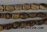 COV34 15.5 inches 8*10mm oval picture jasper beads wholesale