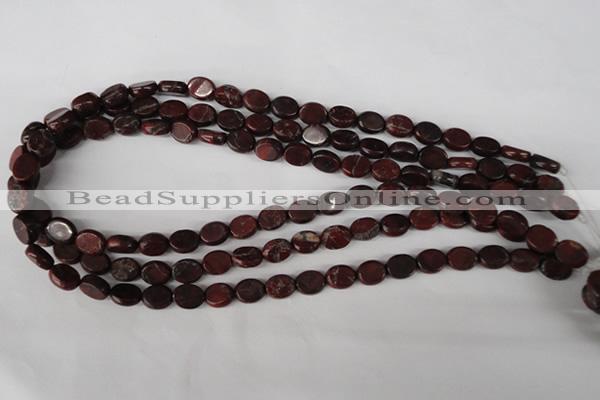 COV35 15.5 inches 8*10mm oval brecciated jasper beads wholesale