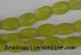 COV54 15.5 inches 8*12mm oval lemon jade gemstone beads wholesale