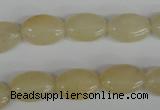 COV68 15.5 inches 10*14mm oval yellow jade beads wholesale