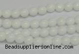 CPB02 15.5 inches 6mm round white porcelain beads wholesale