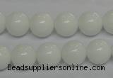 CPB05 15.5 inches 12mm round white porcelain beads wholesale