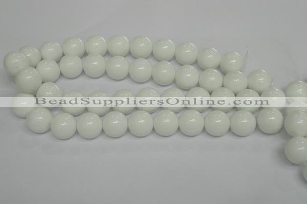 CPB08 15.5 inches 18mm round white porcelain beads wholesale