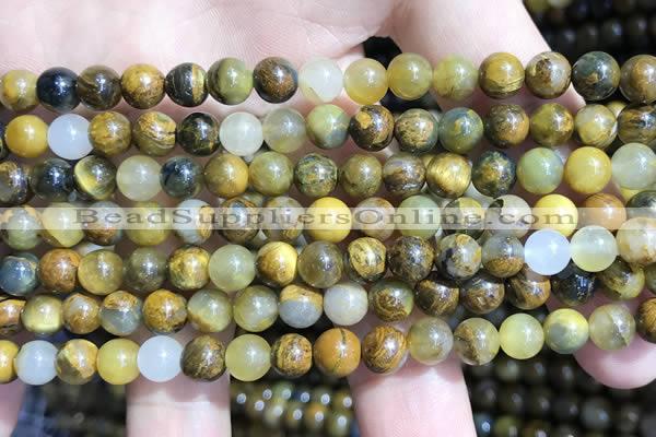 CPB1051 15.5 inches 6mm round golden pietersite beads wholesale