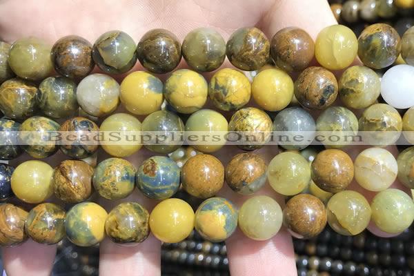 CPB1054 15.5 inches 12mm round golden pietersite beads wholesale