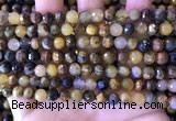 CPB1081 15.5 inches 6mm faceted round pietersite gemstone beads