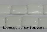 CPB122 15.5 inches 15*20mm rectangle white porcelain beads wholesale