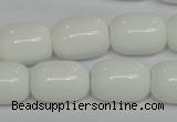 CPB15 15.5 inches 15*20mm drum white porcelain beads wholesale