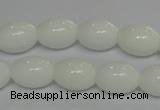 CPB17 15.5 inches 10*14mm rice white porcelain beads wholesale