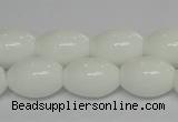 CPB19 15.5 inches 13*18mm rice white porcelain beads wholesale