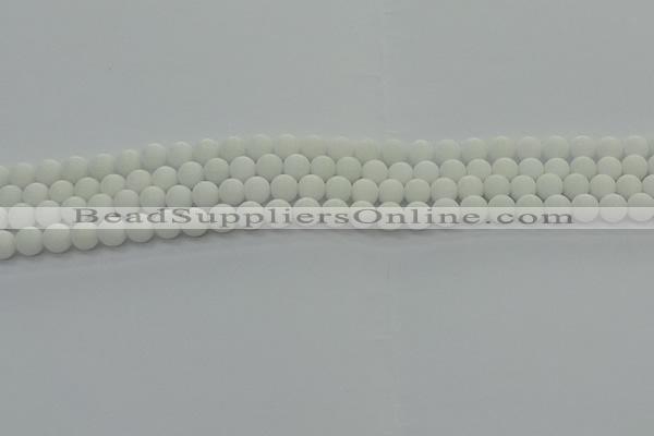 CPB411 15.5 inches 6mm round matte white porcelain beads