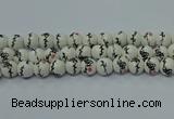 CPB554 15.5 inches 12mm round Painted porcelain beads